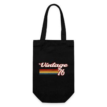Vintage76 Retro Birthday - Gift Bag for Bottles - black - Front