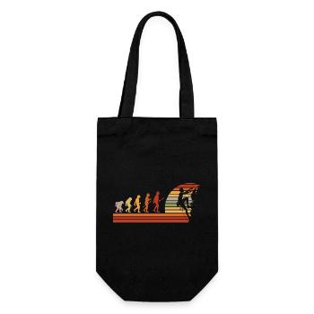 Evolution des Kletterns Retro Design - Geschenkbeutel für Flaschen - Schwarz - Vorne