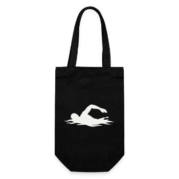Swimmers silhouette in the water - Gift Bag for Bottles - black - Front