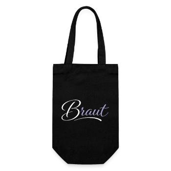 Braut - Geschenkbeutel für Flaschen - Schwarz - Vorne