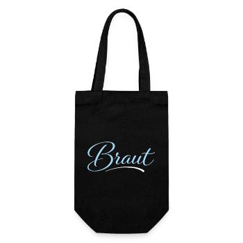 Braut - Geschenkbeutel für Flaschen - Schwarz - Vorne