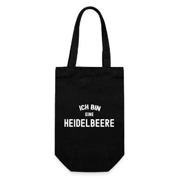 ICH BIN EINE HEIDELBEERE Karneval Beere Blaubeeren - Geschenkbeutel für Flaschen - Schwarz - Vorne