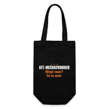 Kfz-Mechatroniker – Klingt teuer? (dunkel) - Geschenkbeutel für Flaschen - Schwarz - Vorne