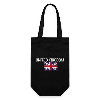 Druck der britischen Notflagge - Geschenkbeutel für Flaschen - Schwarz - Vorne