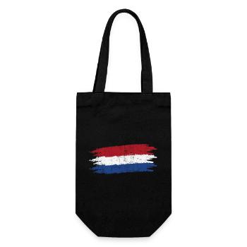 Dutch Flag Brush Strokes Tee - Gift Bag for Bottles - black - Front