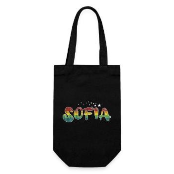 Prénom Sofia Nom de jeune fille Cadeau - Sac à bouteille - noir - Devant