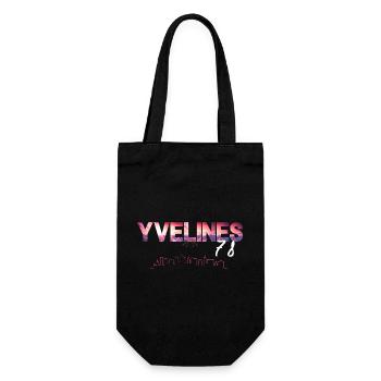 Neon-Skyline Sonnenuntergang Yvelines 78 - Geschenkbeutel für Flaschen - Schwarz - Vorne