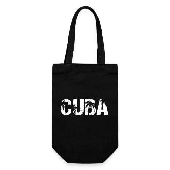 Cuba Palm trees Caribbean Island Cuba - Gift Bag for Bottles - black - Front