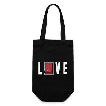 Love Reciprocated - Gift Bag for Bottles - black - Front