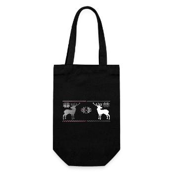 Noël, Renne - Sac à bouteille - noir - Devant