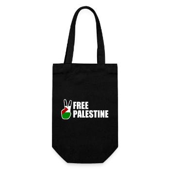 Free palestine - Sac à bouteille - noir - Devant