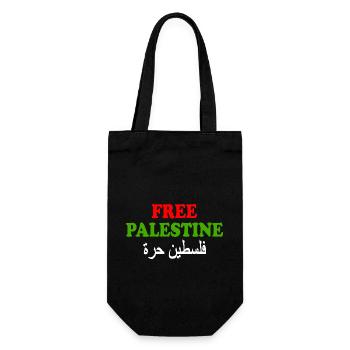 Free palestine - Gift Bag for Bottles - black - Front