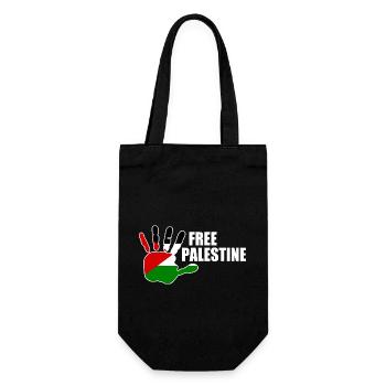 Free palestine - Sac à bouteille - noir - Devant