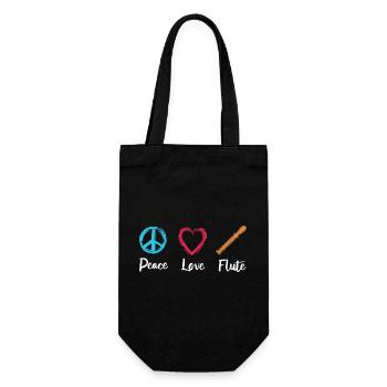 Flûte d’amour de paix - Sac à bouteille - noir - Devant
