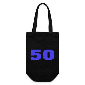 50. 50 ANS. 50e ANNIVERSAIRE. ANNIVERSAIRE 50 ANS. - Sac à bouteille - noir - Devant