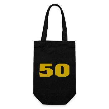 50. 50 ANS. 50e ANNIVERSAIRE. ANNIVERSAIRE 50 ANS. - Sac à bouteille - noir - Devant