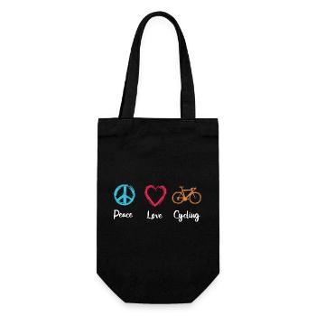 Peace Love Cycling - Gift Bag for Bottles - black - Front