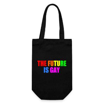 The future is gay - Gift Bag for Bottles - black - Front