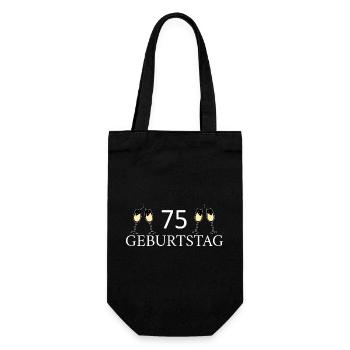 75th birthday 75 years - Gift Bag for Bottles - black - Front