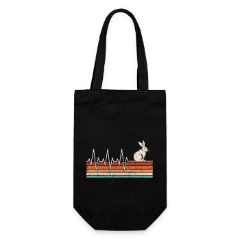 Battement de cœur des lapins - Sac à bouteille - noir - Devant