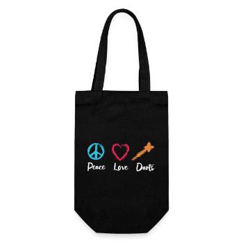 Peace Love Darts - Gift Bag for Bottles - black - Front
