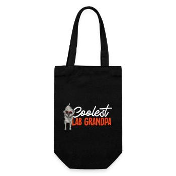 Silberner Labrador Retriever Silberner Lab - Geschenkbeutel für Flaschen - Schwarz - Vorne