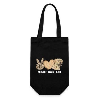 Labrador Retriever jaune - Sac à bouteille - noir - Devant