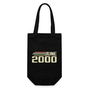 June 2000 Anniversary June 2000 June 2000 Birthday - Gift Bag for Bottles - black - Front