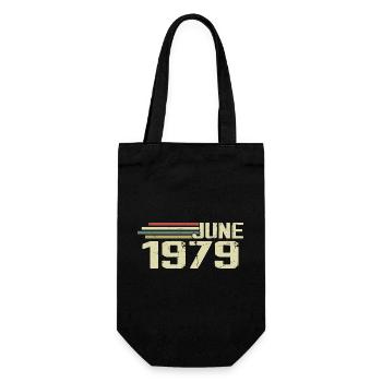 Juni 1979 Jahrestag Juni 1979 Juni 1979 Geburtstag - Geschenkbeutel für Flaschen - Schwarz - Vorne