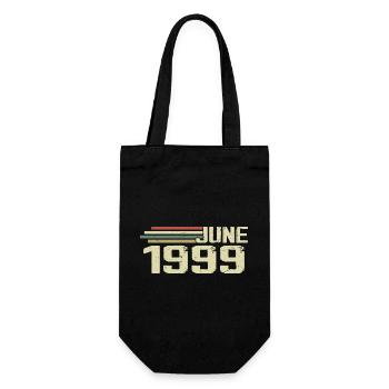June 1999 Anniversary June 1999 June 1999 Birthday - Gift Bag for Bottles - black - Front