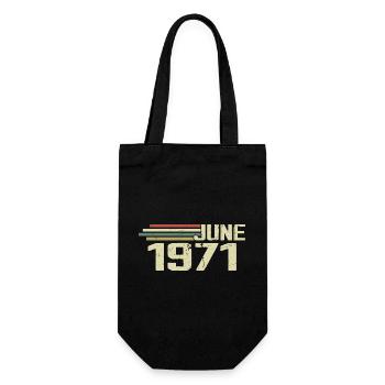 Juni 1971 Jahrestag Juni 1971 Juni 1971 Geburtstag - Geschenkbeutel für Flaschen - Schwarz - Vorne