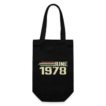 Juin 1978 Anniversaire Juin 1978 Juin 1978 Anniversaire - Sac à bouteille - noir - Devant