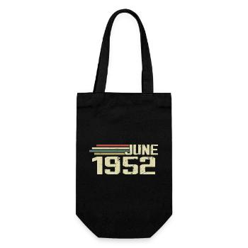 Juni 1952 Jahrestag Juni 1952 Juni 1952 Geburtstag - Geschenkbeutel für Flaschen - Schwarz - Vorne
