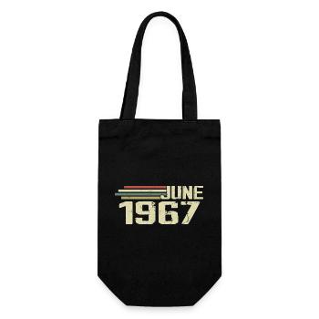 Juni 1967 Jahrestag Juni 1967 Juni 1967 Geburtstag - Geschenkbeutel für Flaschen - Schwarz - Vorne