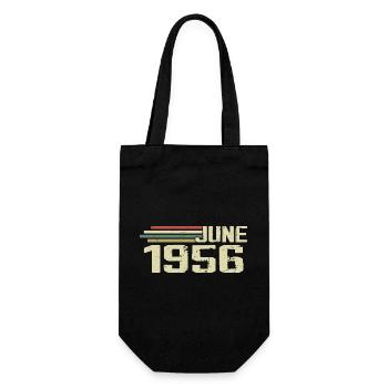Juni 1956 Jahrestag Juni 1956 Juni 1956 Geburtstag - Geschenkbeutel für Flaschen - Schwarz - Vorne