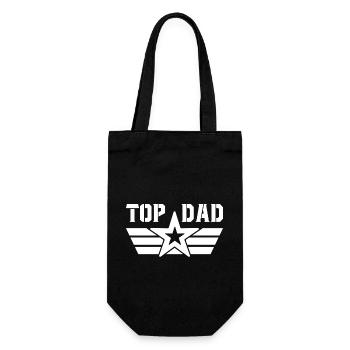 Top Dad Gifts Fathers Day For Daddy Dad Retro - Geschenkbeutel für Flaschen - Schwarz - Vorne