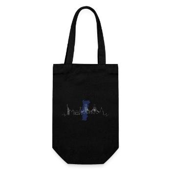 Portugal Skyline Silhouette - Geschenkbeutel für Flaschen - Schwarz - Vorne