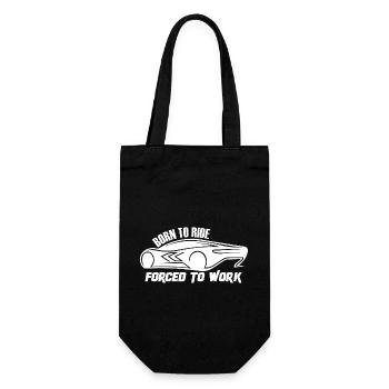 Né pour rouler - Forcé de travailler - Sac à bouteille - noir - Devant