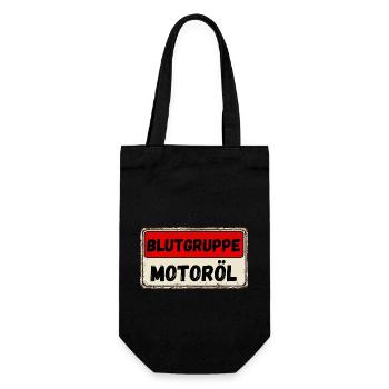 Motoröl Mechaniker Auto Garage Motorrad Lustig - Geschenkbeutel für Flaschen - Schwarz - Vorne