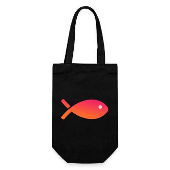 SARDINE. FISH. APRIL FOOL. EASTER. SEA - Gift Bag for Bottles - black - Front
