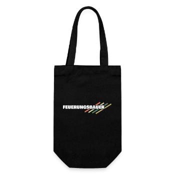 Feuerungsbauer als Arbeitsplatz - Geschenkbeutel für Flaschen - Schwarz - Vorne