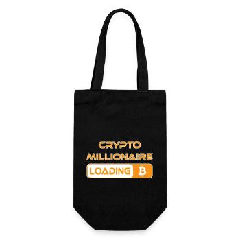 CRYPTO MILLIONAIRE LOADING BITCOIN - Geschenkbeutel für Flaschen - Schwarz - Vorne