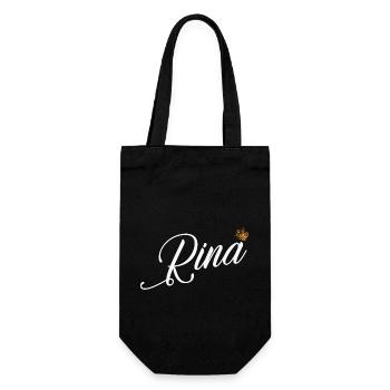 Rina Nom personnalisé pour femmes enfants bambins - Rina - Sac à bouteille - noir - Devant