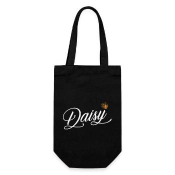 Daisy Custom Name für Frauen Kinder Kleinkinder - Daisy - Geschenkbeutel für Flaschen - Schwarz - Vorne