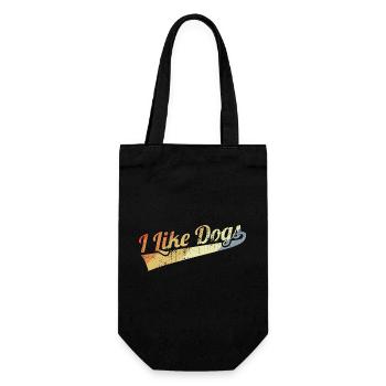 Dog love - Gift Bag for Bottles - black - Front