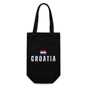 Drapeau croate, j’adore la Croatie - Sac à bouteille - noir - Devant