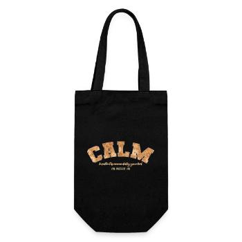 CALM be patient sa commanded by your lord - Gift Bag for Bottles - black - Front
