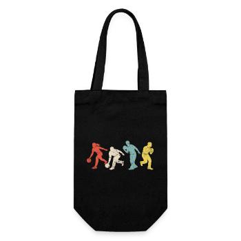 Silhouettes dynamiques de bowling en couleurs - Sac à bouteille - noir - Devant