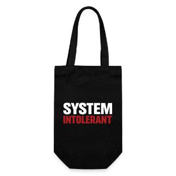 System Intolerant – Starkes Statement Design - Geschenkbeutel für Flaschen - Schwarz - Vorne