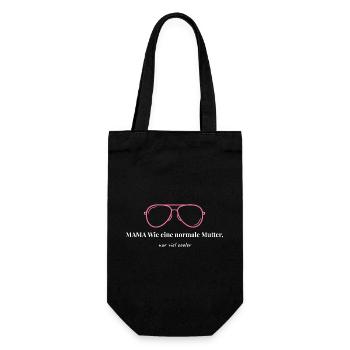 Coole Mama - Wie eine normale Mutter nur viel cool - Geschenkbeutel für Flaschen - Schwarz - Vorne